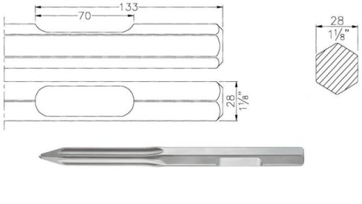 Bosch Hawera Spitzmeißel SW 28 Sechskantaufnahmeschaft