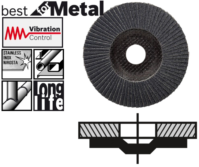 Fächerschleifscheiben Ø 115 mm Best for Metal