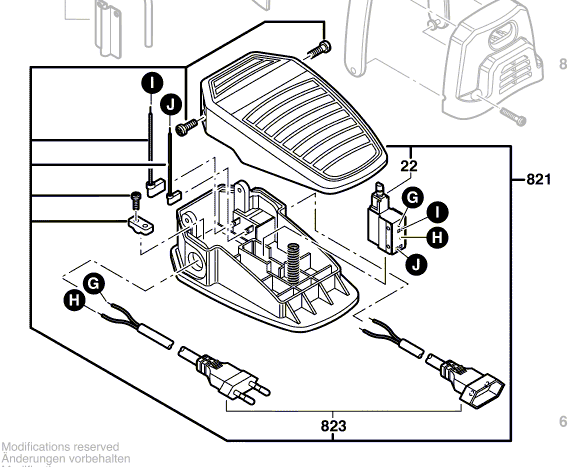 Dremel Fussschalter 2610399512