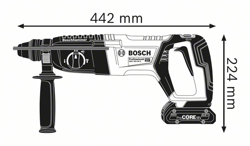 Bosch Akkubohrhammer GBH 18V-26 D Professional