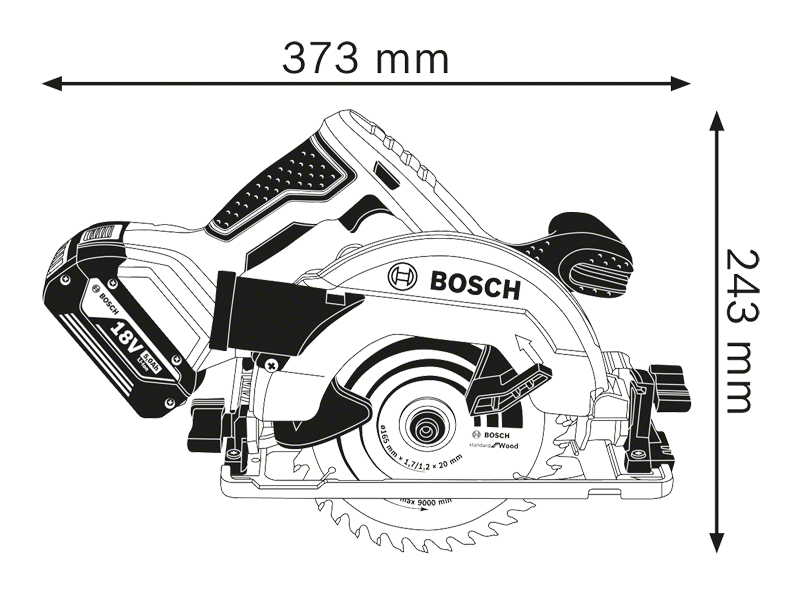 Bosch Handkreissäge GKS 18V-57 G