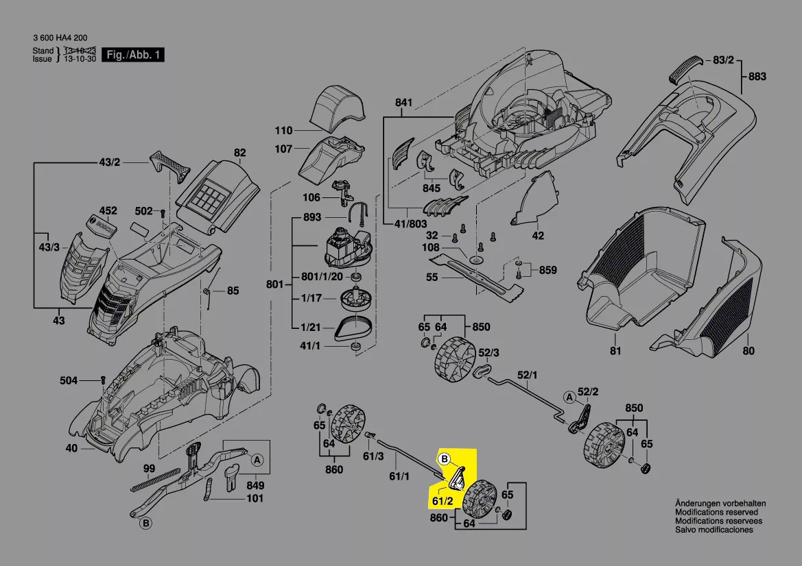Bosch Hebel F016L90581