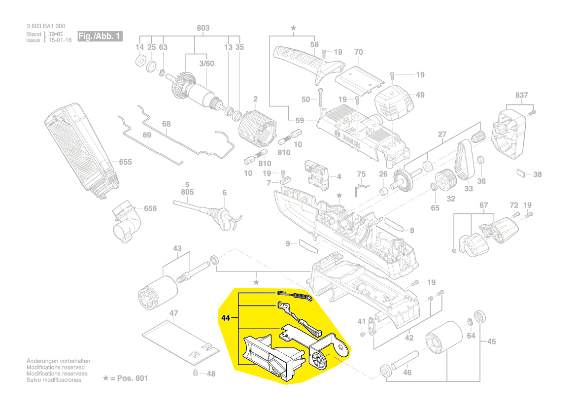 Bosch Justierhebel 1 619 X06 963