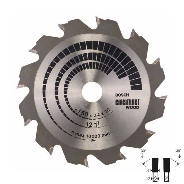 Bosch Kreissägeblatt Construct Wood 150 x 20/16 mm