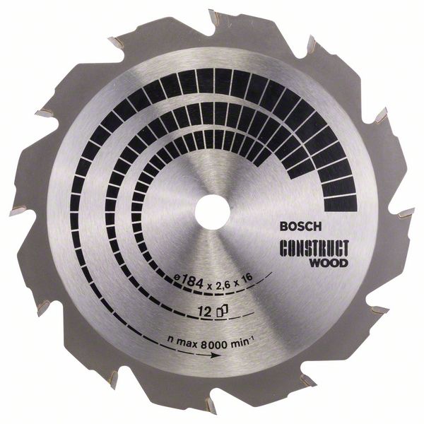 Bosch Kreissägeblatt Construct Wood 184 x 16 mm