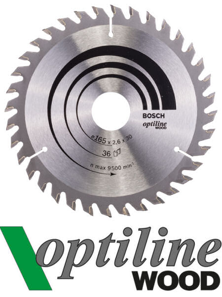 Bosch Kreissägeblatt Optiline Wood 165 x 30/20 mm