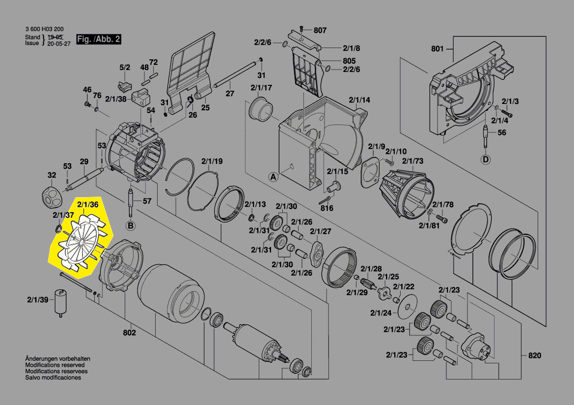 Bosch Lüfter 2 609 003 854