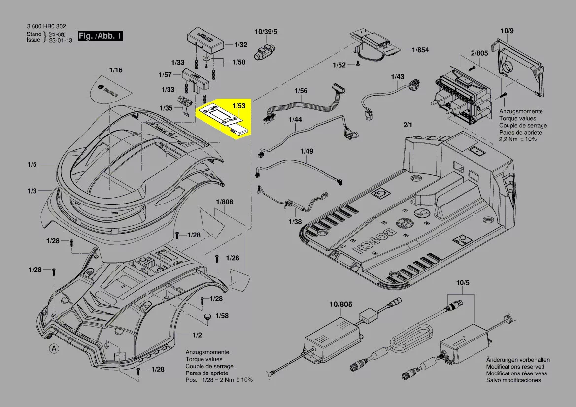 Bosch Membran Display F016L91313