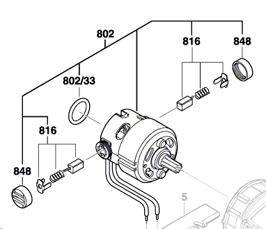 Bosch Elektromotor 2 609 199 508 für Akku Drehschlagschrauber