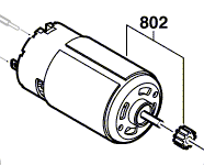 Ersatzmotor Nr. 1607022588 für PSR 18 LI-2