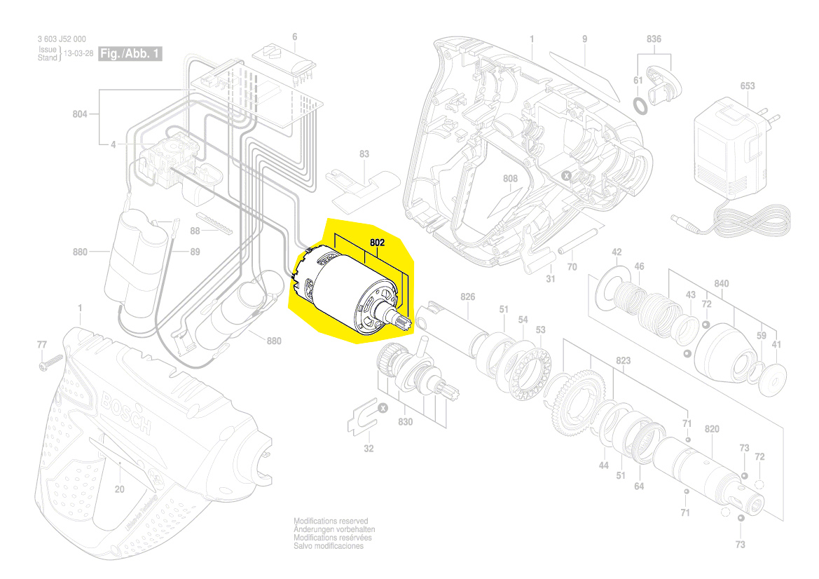 14,4 V Elektromotor Nr. 2609003042 für UNEO