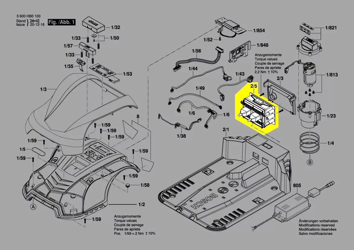 Bosch Leiterplatte 1600A02545