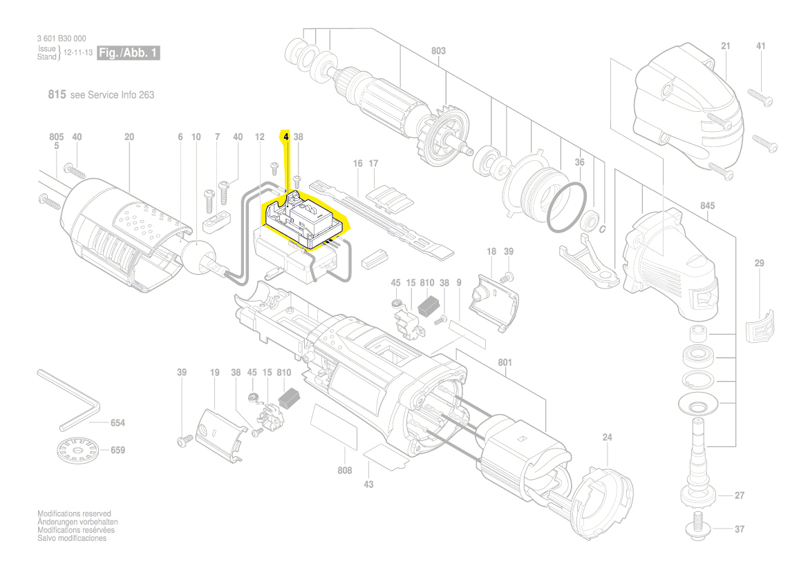 Bosch Schalter / Elektromodul 2 609 125 028
