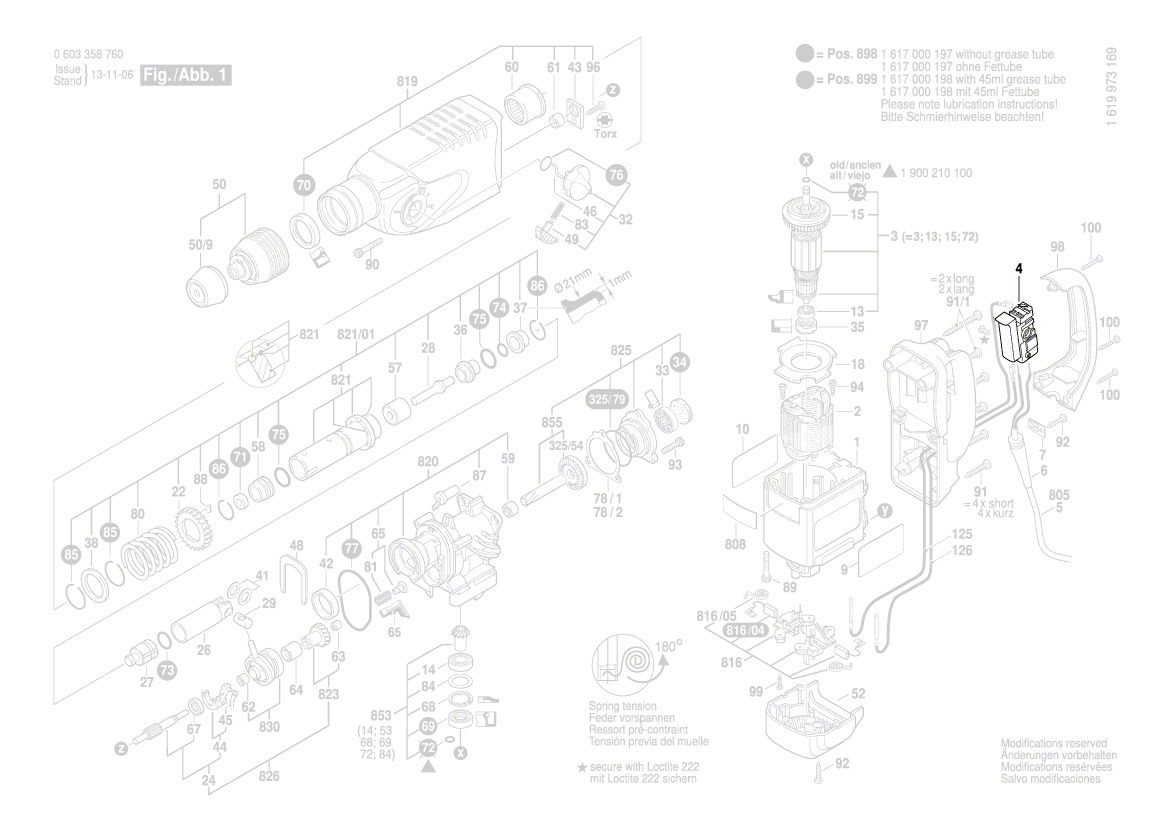 Bosch Ersatzschalter Nr. 2607200512 für PBH 300 E