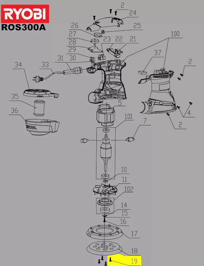 Ryobi Schraube 5131030644