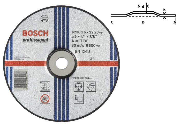 Bosch Schruppscheibe 115 mm - Metall