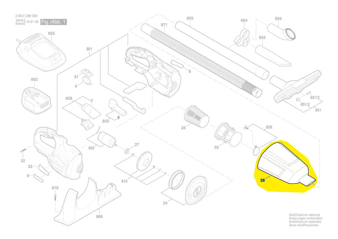 Bosch Staubkasten 1 619 PA5 253