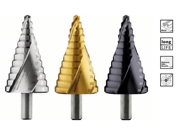 Stufenbohrer 12-stufig 6 - 39 mm Industriequalität