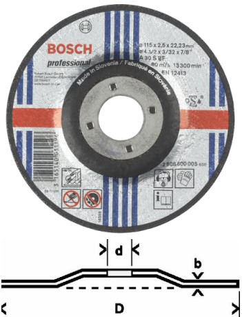 Trennscheibe gekröpft 180 mm - Metall