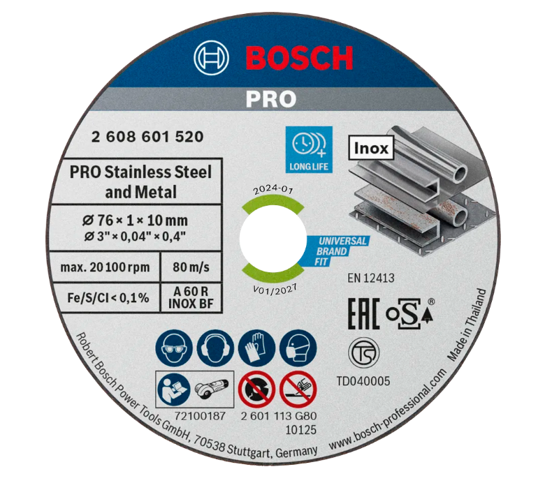 Bosch Trennscheiben 76 x 1 x 10 mm