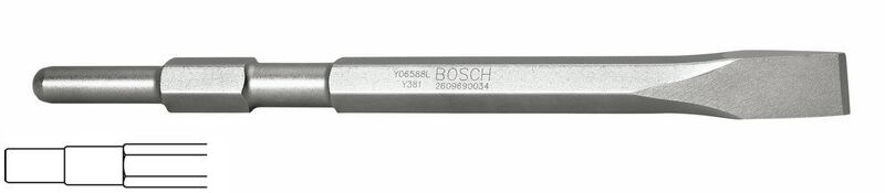 Bosch Flachmeißel 19 mm mit abgedrehten Bund