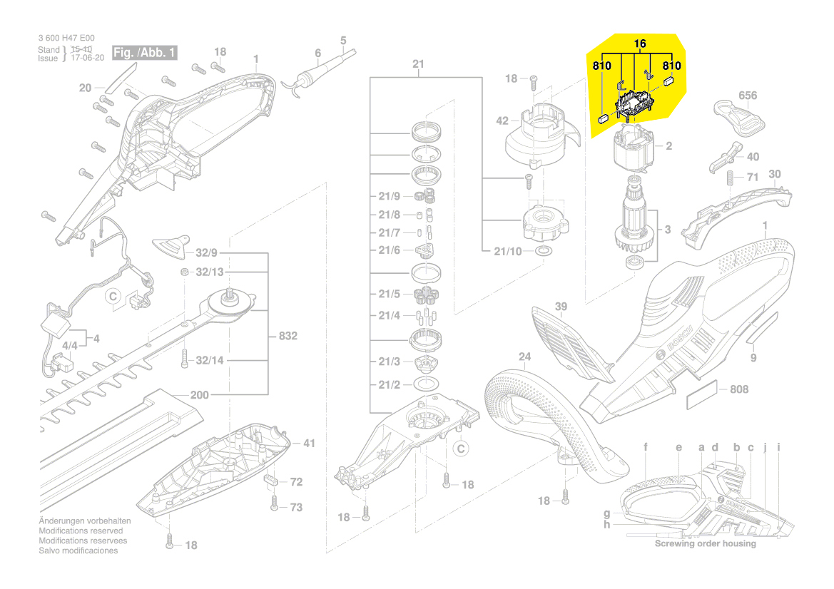 Bosch Bürstenplatte 2 609 005 884