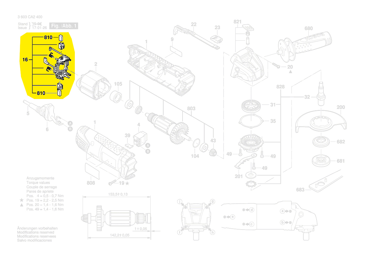 Bosch Bürstenplatte 2 609 004 780
