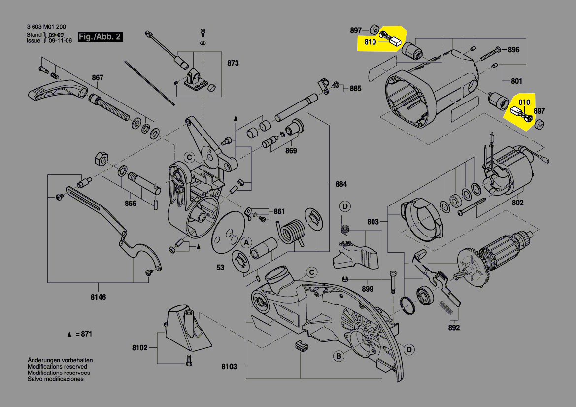 Bosch Kohlebürstensatz1 609 BP7 209