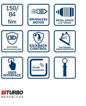 Bosch Akku-Bohrschrauber GSR 18V-150 C BITURBO / SOLO