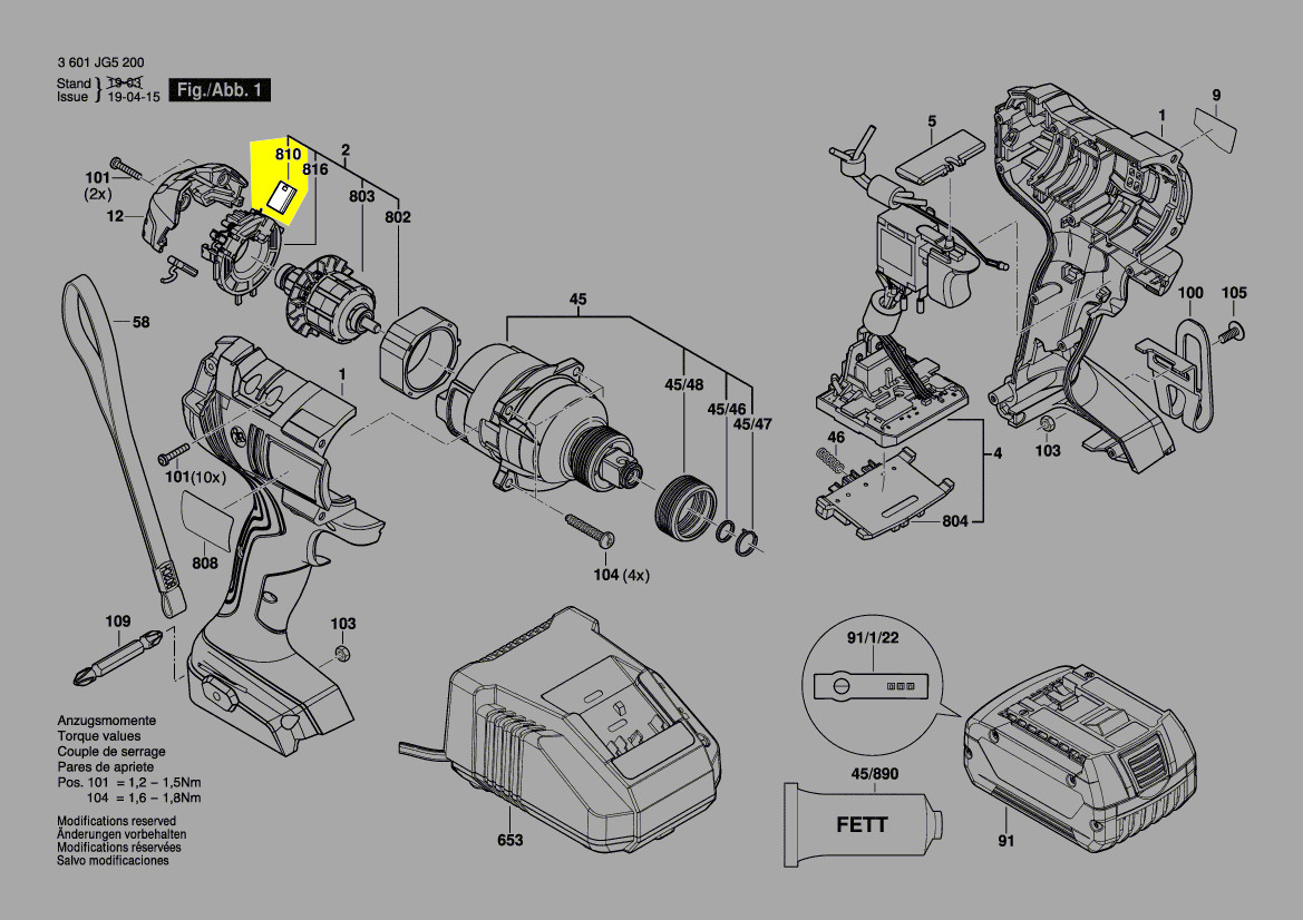 Bosch Kohlebürstensatz 1 607 014 18R