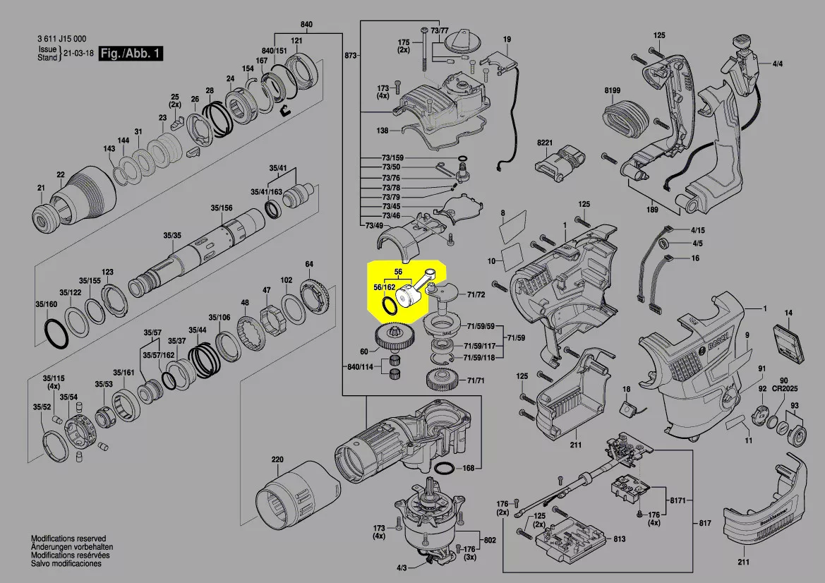 Bosch Hammerkolben 1600A01B3C