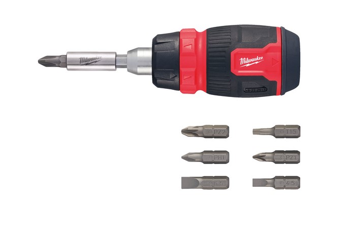 Milwaukee Stubby Schraubendreher 8 in 1 mit Ratschenfunktion