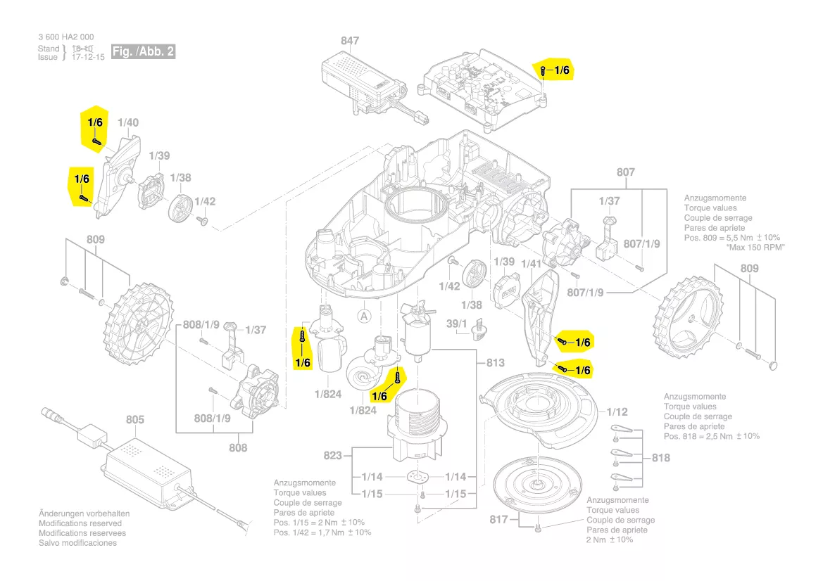 Bosch Schraube M4 x 20 Torx für Mäher